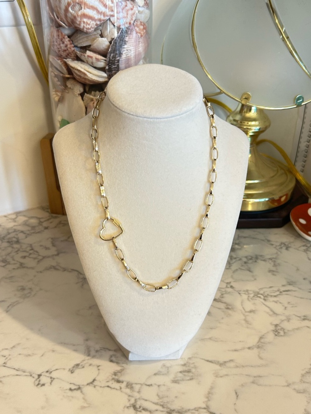 NBJ Natalie B Jewelry Gold Toned‎ Rhinestone Heart Necklace